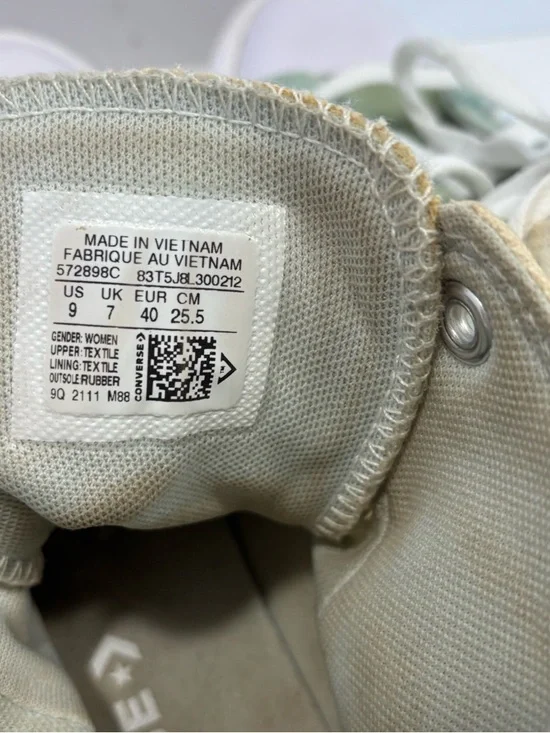 Converse Shoes Women 9 Ombre Chuck Taylor All Star High Top Platform Shoes Green - Picture 7 of 8